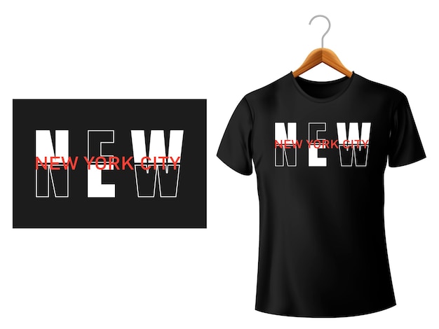 Newyork City Typography tshirt Chest print design Ready to print Modern t shirt vector illustration