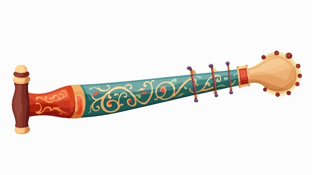 Vector ney turkish wind instrument vector illustration