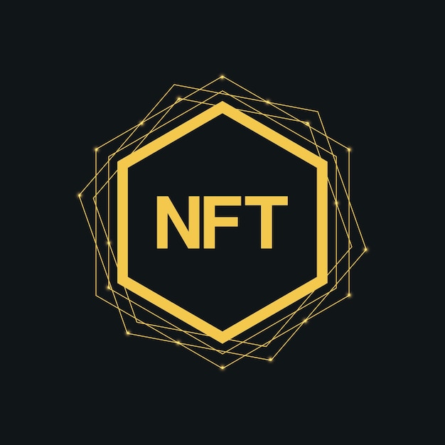 NFT non fungible token Nonfungible tokens icon covering concept NFT Hightech technology symbol