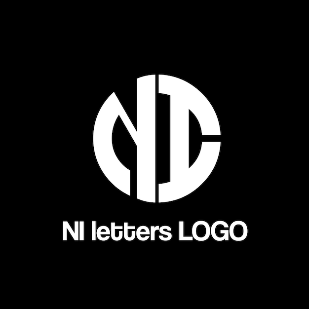 NI letters vector logo design