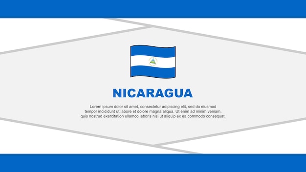 Nicaragua Flag Abstract Background Design Template Nicaragua Independence Day Banner Cartoon Vector Illustration Nicaragua Vector