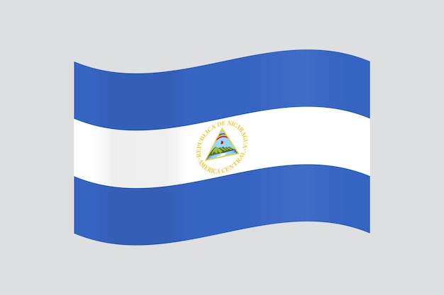 Nicaragua flag in vector design