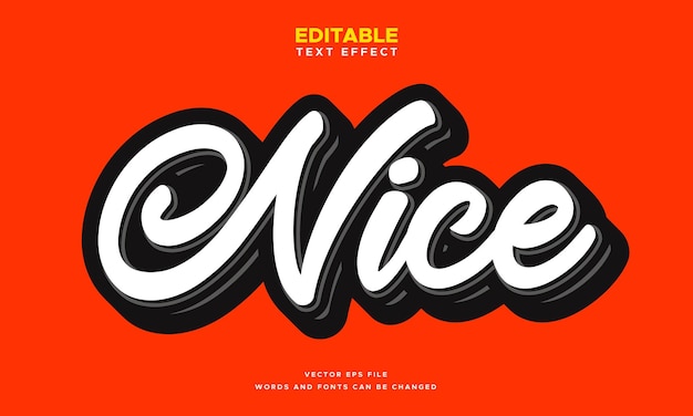 Nice 3d script text effect Editable fancy font style