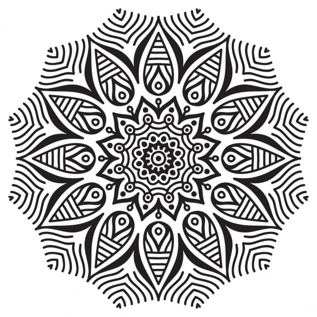 Nice black and white mandala