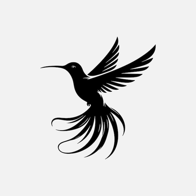 nice flying bird silhouette design vector