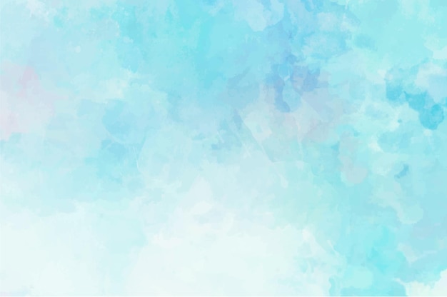 Nice Hand Painted Watercolor Background in blue and cyan Color