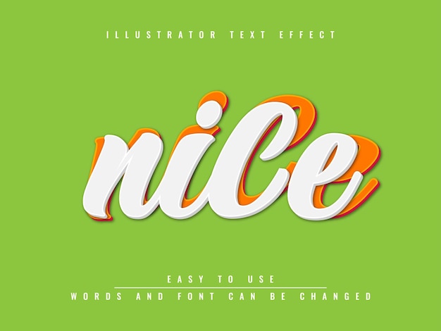 Nice - illustrator editable text effect