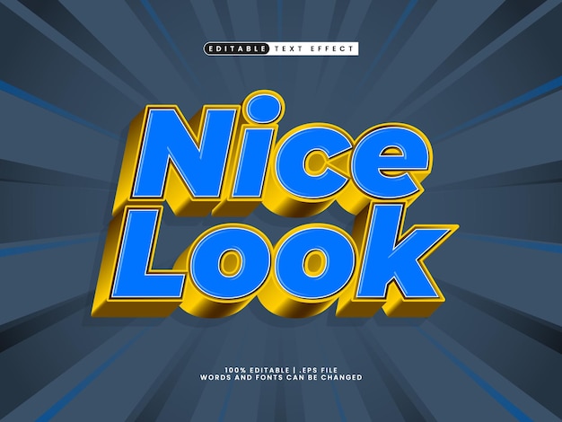 nice look editable text effect