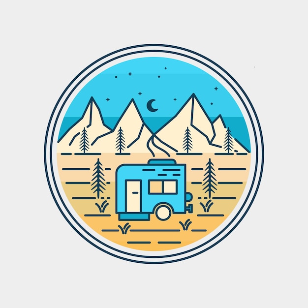 Nice place for camping graphic illustration vector art tshirt design