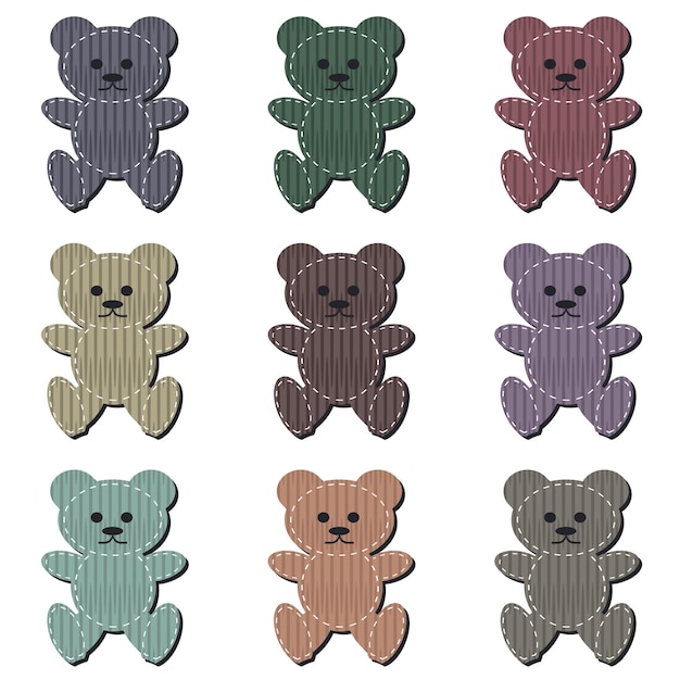 nice scrapbook teddy bears on white