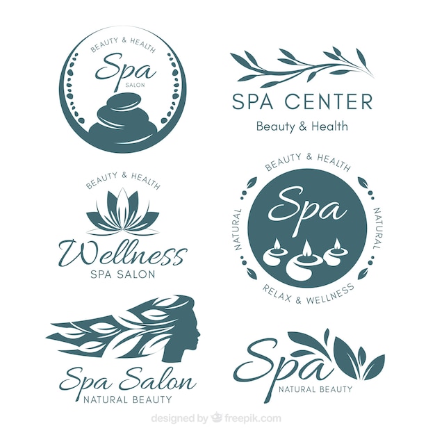 Vector nice spa logotype templates