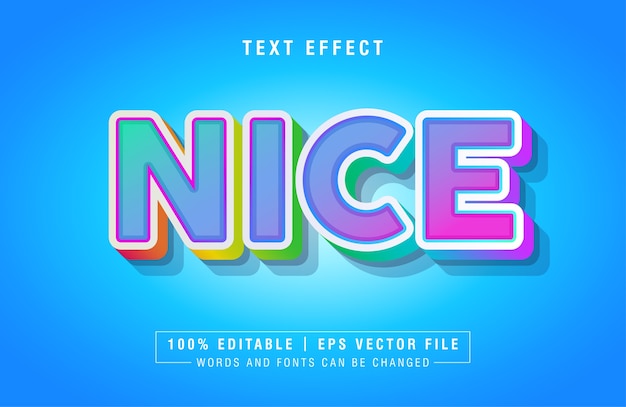 Nice text editable effect gradient effect