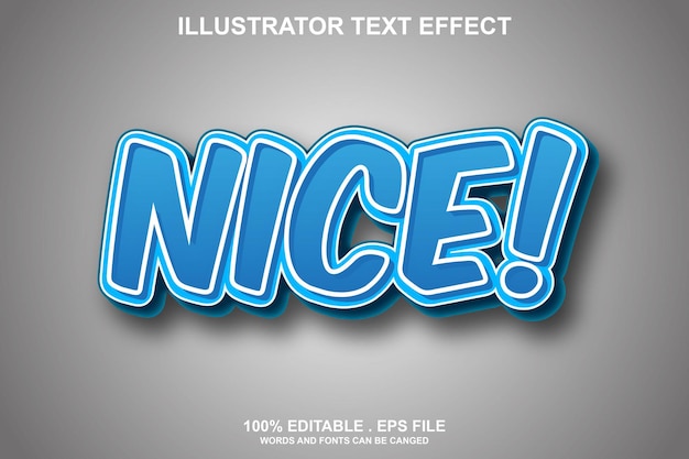 nice text effect editable