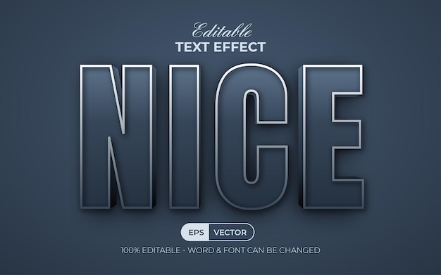 Nice text effect style Editable text effect