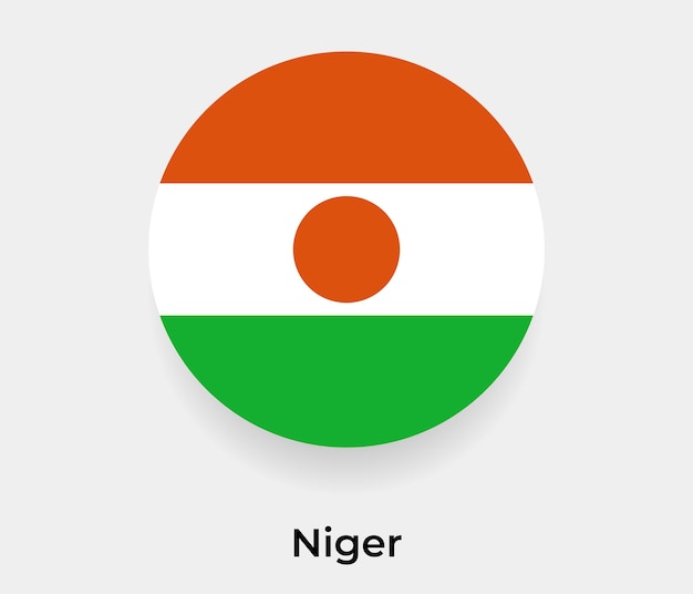 Niger flag bubble circle round shape icon vector illustration