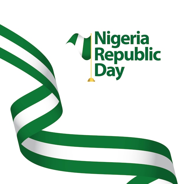 Nigeria Republic Day Vector Template Design Illustration