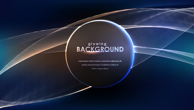 Night abstract background with round