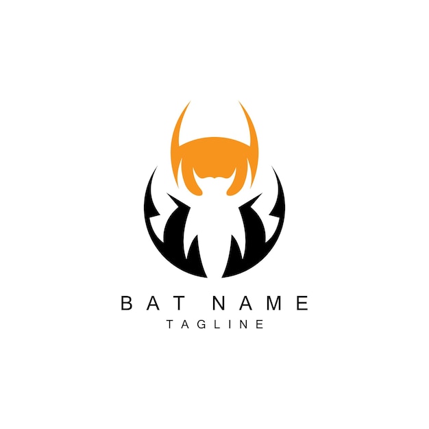 Night animal halloween bat logo vector symbol