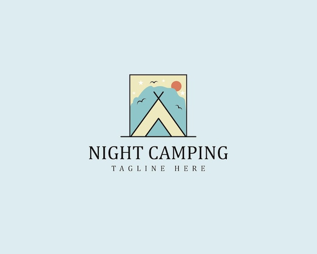 Night Camping Logo Design for Company