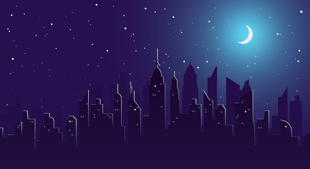 Night city skyline