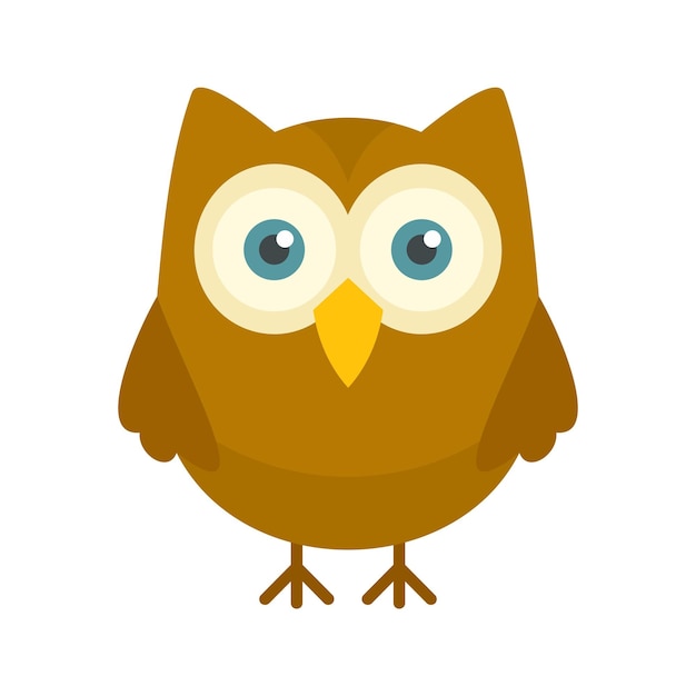 Night owl icon Flat illustration of night owl vector icon for web design