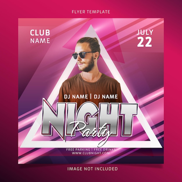 Night party flayer template