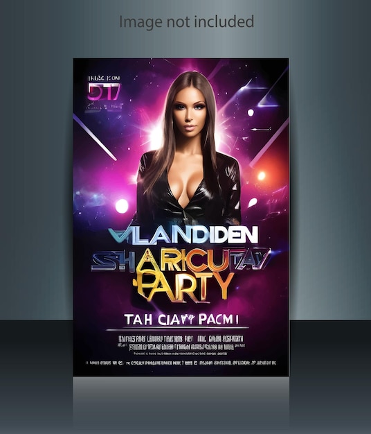 Vector night party flyer or club party design