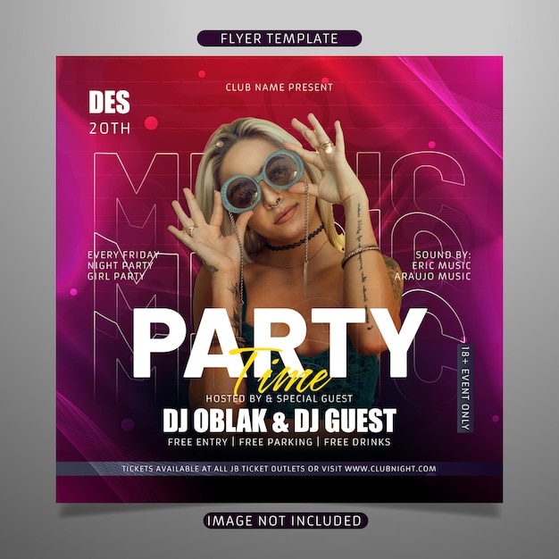 Night Party flyer template