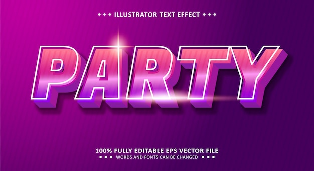 Night Party Style Editable Text Effect