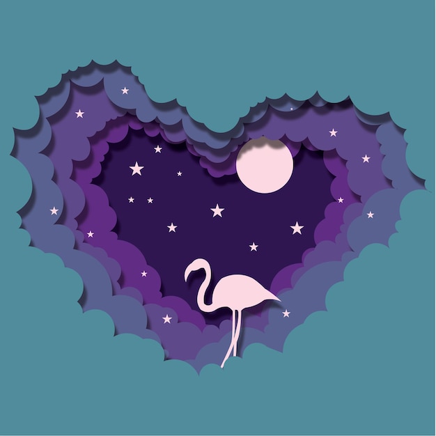 Night sky heart