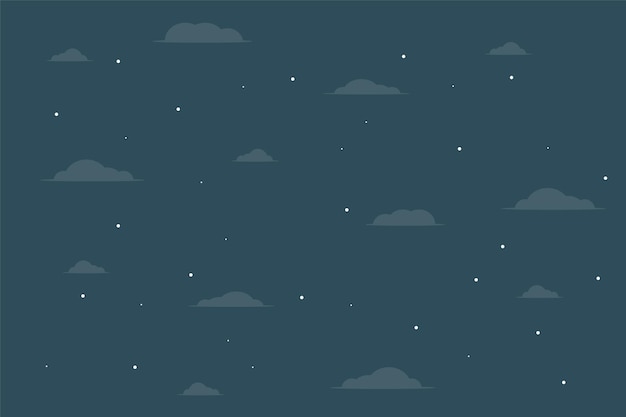 A night sky with clouds and stars vector illustration background texture