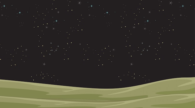 Night sky with stars land scene or background