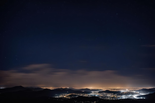 a night view of a city at night