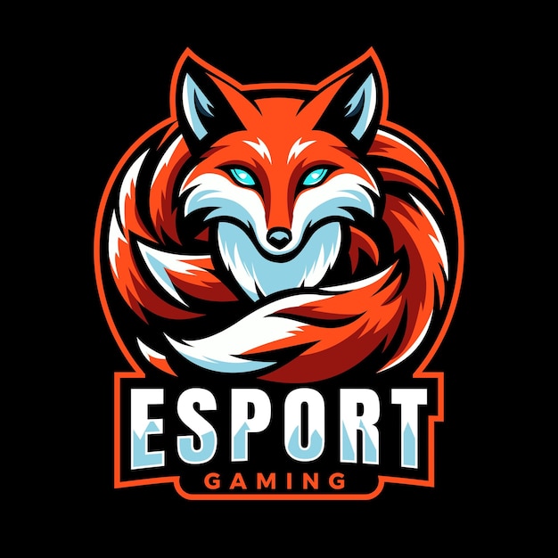 ninetails fox esport logo vector