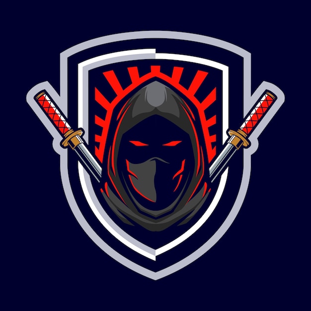 Ninja assassin mascot logo