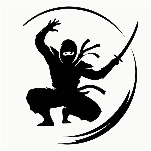 Ninja assassination vector file for logo tshirt template etc