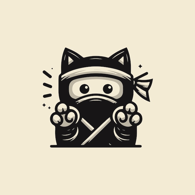 ninja cat ninjitsu cat vector series