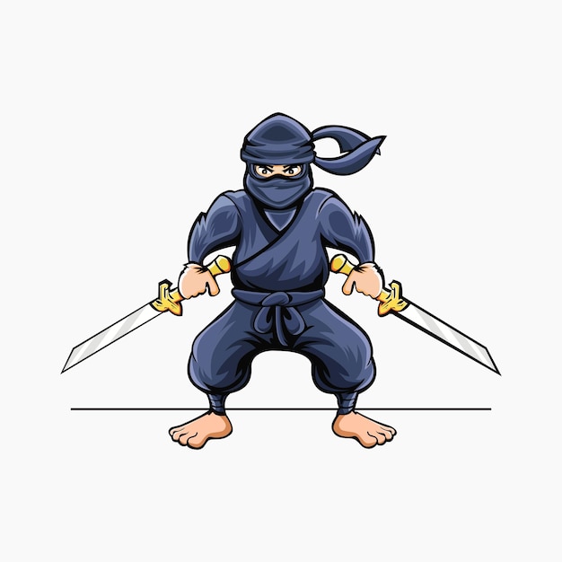 ninja character mascot logo