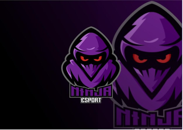 ninja esport logo design premium mascot