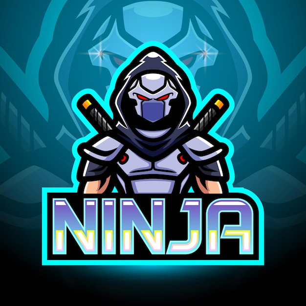 Ninja esport logo mascot design