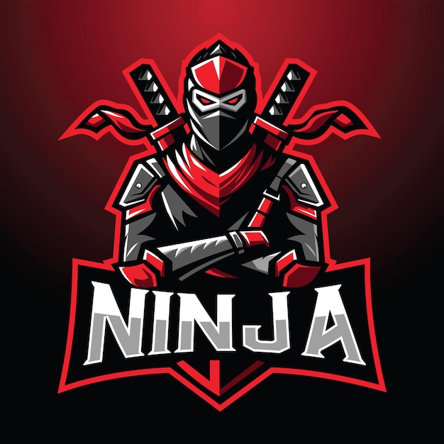 ninja esport logo red and black