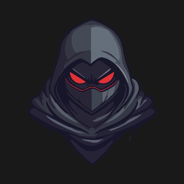 Vector ninja esport mascot logo design