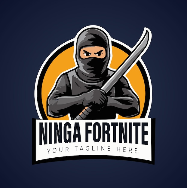 Ninja Fortnite Logo Design