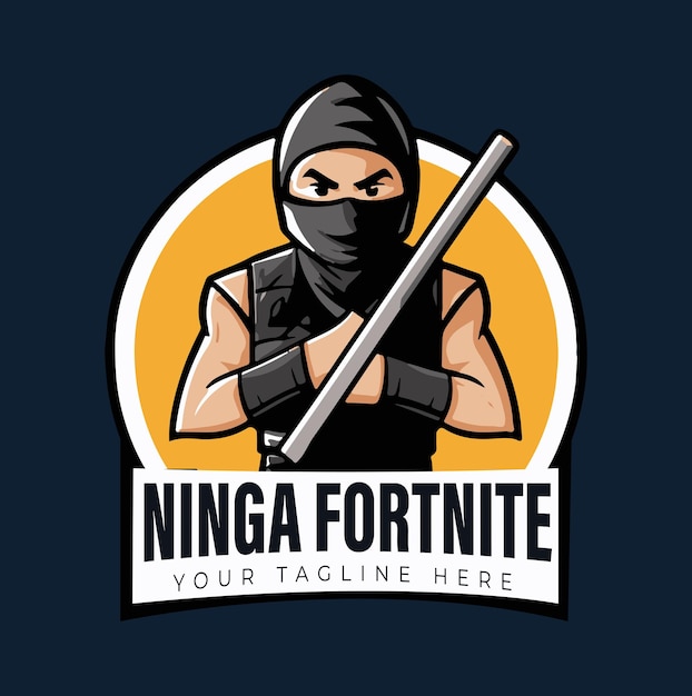 Ninja Fortnite Logo Design