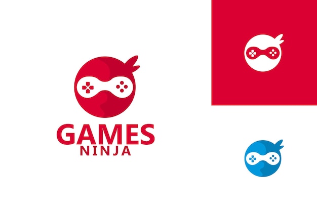 Ninja Games Logo Template Design Vector, Emblem, Design Concept, Creative Symbol, Icon