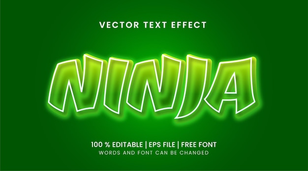 Ninja Green text effect