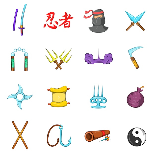 Ninja icons set