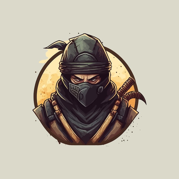 Ninja illustration, esports mascot, gaming logo