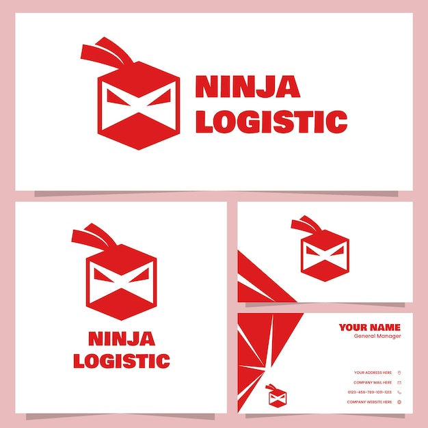 Ninja Logistic Logo Design and Business Card Template