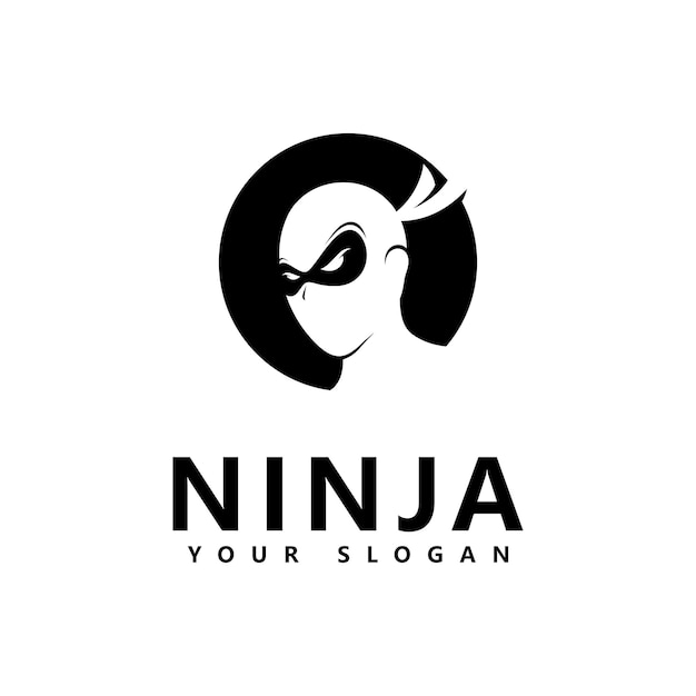 Ninja logo icon vector illustration